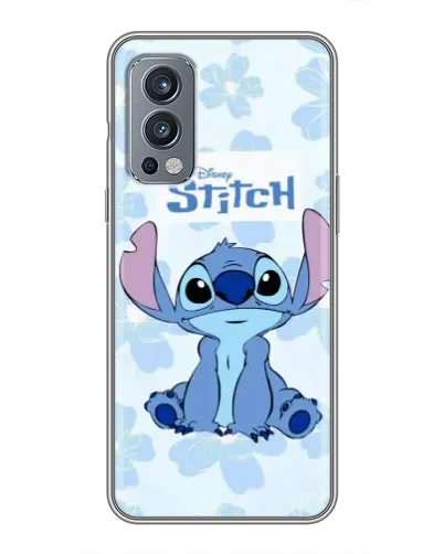 Чехол для OnePlus Nord 2 с картинкой «Stitch среди цветов» Чехол для OnePlus Nord 2 с картинкой «Stitch среди цветов»
