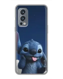 Чехол для OnePlus Nord 2 с картинкой «Стич в облаках»