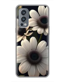 Чехол для OnePlus Nord 2 с картинкой «Белые маргаритки макро» Чехол для OnePlus Nord 2 с картинкой «Белые маргаритки макро»