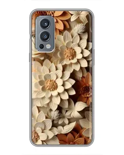 Чехол для OnePlus Nord 2 с картинкой «Бежевый флористический декор» Чехол для OnePlus Nord 2 с картинкой «Бежевый флористический декор»