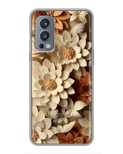 Чехол для OnePlus Nord 2 с картинкой «Бежевый флористический декор»