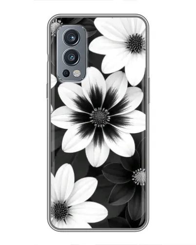 Чехол для OnePlus Nord 2 с картинкой «Монохромные астры»