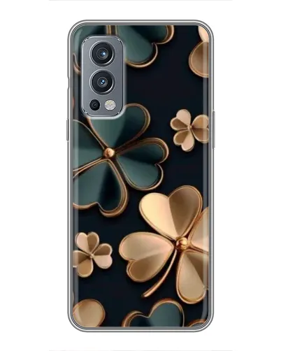 Чехол для OnePlus Nord 2 с картинкой «Клевер в золоте»