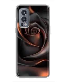 Чехол для OnePlus Nord 2 с картинкой «Шелковая черная роза» Чехол для OnePlus Nord 2 с картинкой «Шелковая черная роза»