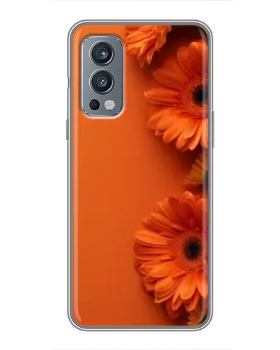 Чехол для OnePlus Nord 2 с картинкой «Оранжевые герберы»