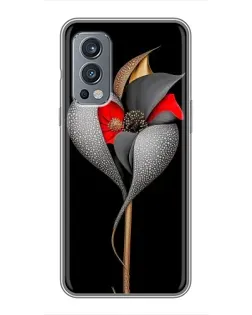 Чехол для OnePlus Nord 2 с картинкой «Серебряный фантазийный цветок» Чехол для OnePlus Nord 2 с картинкой «Серебряный фантазийный цветок»