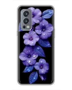 Чехол для OnePlus Nord 2 с картинкой «Фиолетовые цветы с росою» Чехол для OnePlus Nord 2 с картинкой «Фиолетовые цветы с росою»