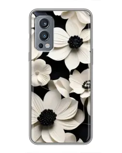 Чехол для OnePlus Nord 2 с картинкой «Объемные белые цветы» Чехол для OnePlus Nord 2 с картинкой «Объемные белые цветы»