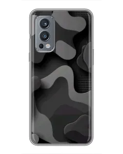 Чехол для OnePlus Nord 2 с картинкой «Темный абстрактный камуфляж»