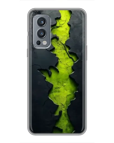 Чехол для OnePlus Nord 2 с картинкой «Салатовый разлом скалы» Чехол для OnePlus Nord 2 с картинкой «Салатовый разлом скалы»