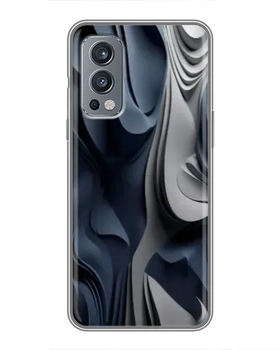 Чехол для OnePlus Nord 2 с картинкой «Объемные синие складки» Чехол для OnePlus Nord 2 с картинкой «Объемные синие складки»