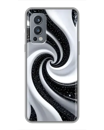 Чехол для OnePlus Nord 2 с картинкой «Черно-белая спираль» Чехол для OnePlus Nord 2 с картинкой «Черно-белая спираль»