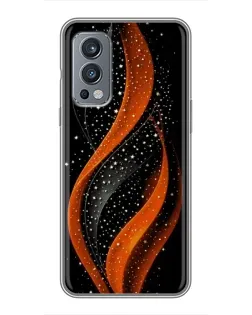 Чехол для OnePlus Nord 2 с картинкой «Огненная звездная волна»