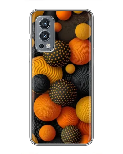 Чехол для OnePlus Nord 2 с картинкой «Объемные оранжевые сферы» Чехол для OnePlus Nord 2 с картинкой «Объемные оранжевые сферы»