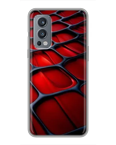 Чехол для OnePlus Nord 2 с картинкой «Красная глянцевая сетка» Чехол для OnePlus Nord 2 с картинкой «Красная глянцевая сетка»