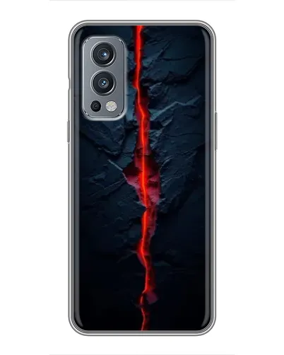 Чехол для OnePlus Nord 2 с картинкой «Kрасная лавовая трещина» Чехол для OnePlus Nord 2 с картинкой «Kрасная лавовая трещина»