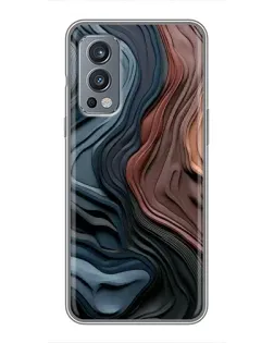 Чехол для OnePlus Nord 2 с картинкой «Цветные волны каньона»