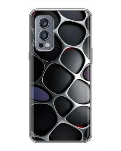 Чехол для OnePlus Nord 2 с картинкой «Объемная темная решетка» Чехол для OnePlus Nord 2 с картинкой «Объемная темная решетка»