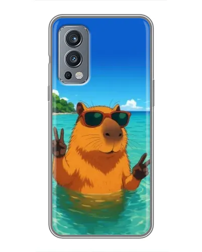 Чехол для OnePlus Nord 2 с картинкой «Морская капибара»