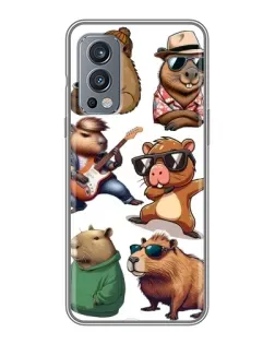 Чехол для OnePlus Nord 2 с картинкой «Крутые капибары музыканты» Чехол для OnePlus Nord 2 с картинкой «Крутые капибары музыканты»