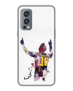 Чехол для OnePlus Nord 2 с картинкой «Акварельный Месси Барселона» Чехол для OnePlus Nord 2 с картинкой «Акварельный Месси Барселона»