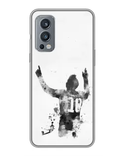 Чехол для OnePlus Nord 2 с картинкой «Черно-белый силуэт Месси» Чехол для OnePlus Nord 2 с картинкой «Черно-белый силуэт Месси»