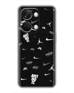 Чехол для OnePlus Nord 3 5G с картинкой «Nike Black Pattern»