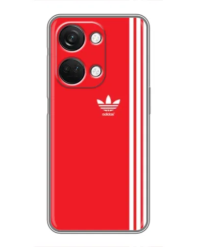 Чехол для OnePlus Nord 3 5G с картинкой «Красный минимализм Adidas»