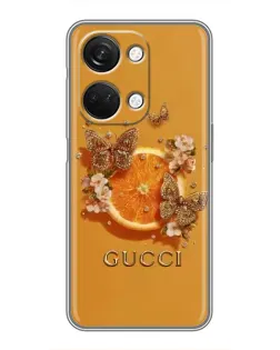 Чехол для OnePlus Nord 3 5G с картинкой «Gucci — золотые бабочки»