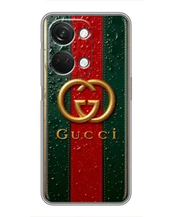 Чехол для OnePlus Nord 3 5G с картинкой «Gucci — фирменная полоса и золото»