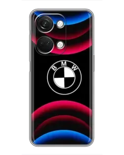 Чехол для OnePlus Nord 3 5G с картинкой «Логотип BMW и неоновые дуги»