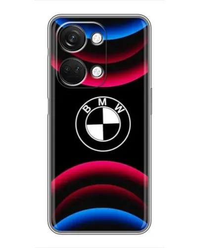 Чехол для OnePlus Nord 3 5G с картинкой «Логотип BMW и неоновые дуги» Чехол для OnePlus Nord 3 5G с картинкой «Логотип BMW и неоновые дуги»