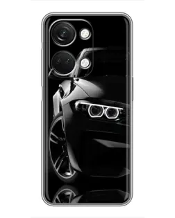 Чехол для OnePlus Nord 3 5G с картинкой «Черная BMW — профиль»