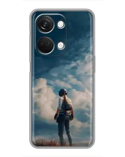 Чехол для OnePlus Nord 3 5G с картинкой «Герой PUBG на скале»