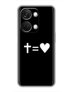 Чехол для OnePlus Nord 3 5G с картинкой «Крест и Сердце»