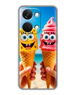 Чехол для OnePlus Nord 3 5G с картинкой «Спанч Боб мороженое»