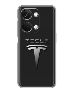Чехол для OnePlus Nord 3 5G с картинкой «Стальной логотип Tesla»