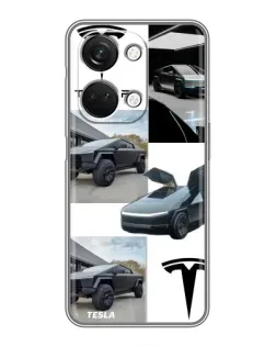 Чехол для OnePlus Nord 3 5G с картинкой «Коллаж Cybertruck Tesla»