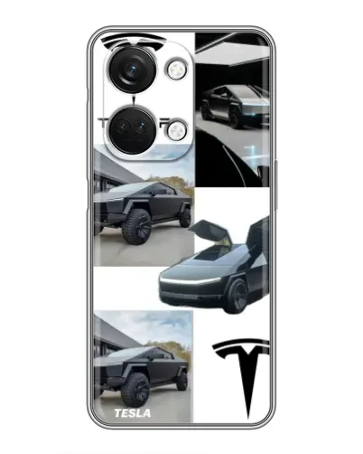 Чехол для OnePlus Nord 3 5G с картинкой «Коллаж Cybertruck Tesla»