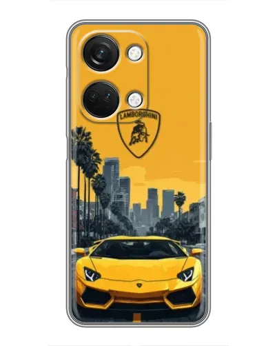 Чехол для OnePlus Nord 3 5G с картинкой «Желтый Lamborghini город»