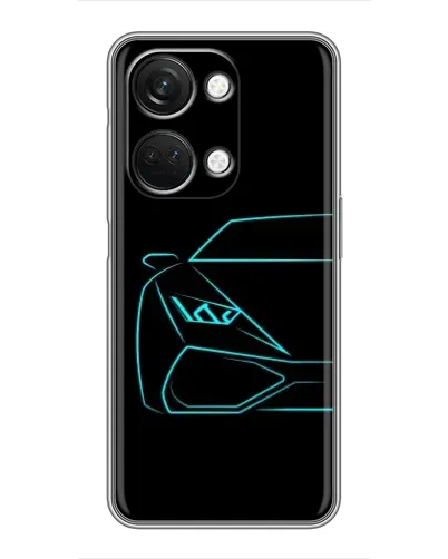Чехол для OnePlus Nord 3 5G с картинкой «Голубой силуэт Lamborghini»