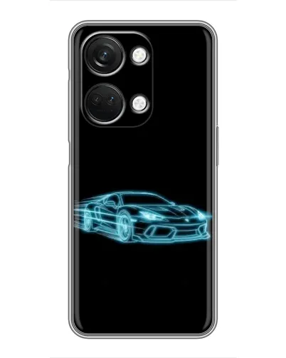 Чехол для OnePlus Nord 3 5G с картинкой «Неоновый контур Lamborghini»