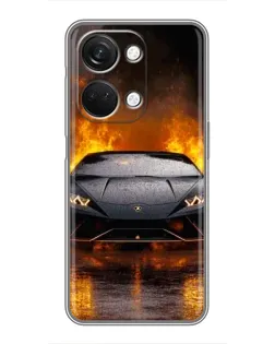 Чехол для OnePlus Nord 3 5G с картинкой «Lamborghini в огне»