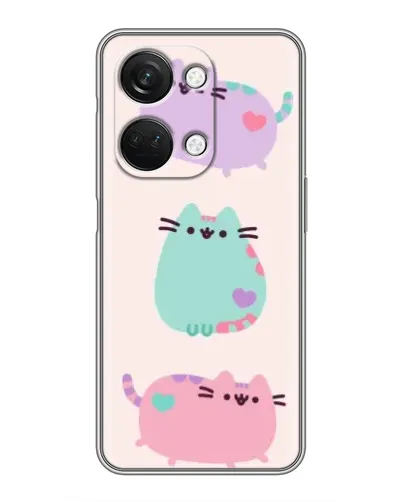 Чехол для OnePlus Nord 3 5G с картинкой «Pusheen трио»