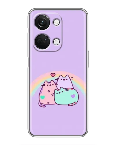 Чехол для OnePlus Nord 3 5G с картинкой «Радужные Пушины»