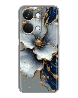 Чехол для OnePlus Nord 3 5G с картинкой «Белый цветок и золотой флюид»