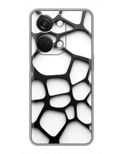 Чехол для OnePlus Nord 3 5G с картинкой «Белая объемная сетка»