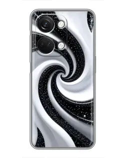 Чехол для OnePlus Nord 3 5G с картинкой «Черно-белая спираль»