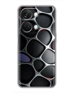 Чехол для OnePlus Nord 3 5G с картинкой «Объемная темная решетка»