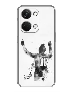 Чехол для OnePlus Nord 3 5G с картинкой «Черно-белый силуэт Месси» Чехол для OnePlus Nord 3 5G с картинкой «Черно-белый силуэт Месси»